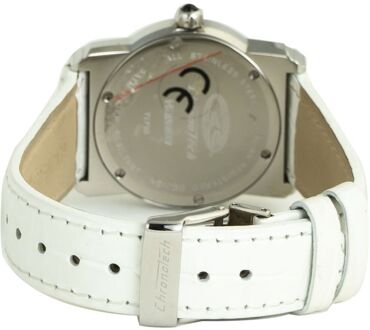 Ct7279m06ac Witte Leren Horloge - One Size