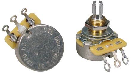 CTS USA CTS500-B52 potentiometer, standard .375" bushing, 3/8" diam. 500K linear