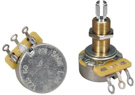 CTS USA CTS500-B60 potentiometer, long .750" bushing for thick/carved tops, 3/8" diam., LP USA, 500K linear