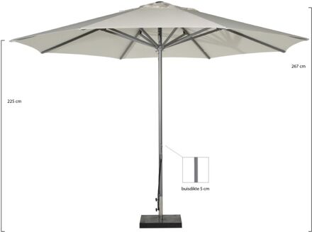 Cuba parasol ø 400cm - Laagste prijsgarantie! Wit