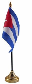Cuba tafelvlaggetje 10 x 15 cm met standaard