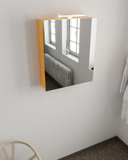 Cubb spiegelkast 60x70x16cm ocher met 1 deur