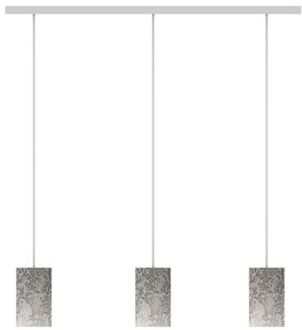 Cube Hanglamp, 3x Gu10, Metaal, Cement, L70cm X H10cm