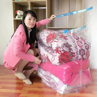 Cube High Capacity Vacuum Bag Package Compressed Organizer for Quilts Clothes Transparent Space Saving Seal Foldable Storage Bag