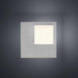 Cube LED plafondlamp 8W, zilver alu / grijs / zink