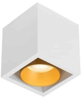 Cube R Opbouwspot - Wit Goud