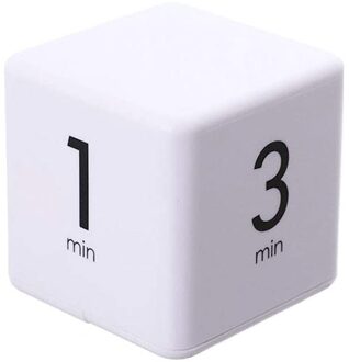 Cube Timer Praktische Pomodoro Timer Verstelbare Wit Minuten Cube Workout Timer Keuken Gereedschap Voor Time Management 1-10 Minuten