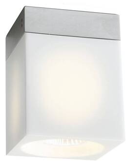 Cubetto plafondlamp 1-lamp, wit wit, chroom, glanzend