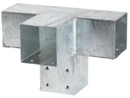 Cubic 4 weg koppelstuk tbv paal 9 x 9 cm Aluminium