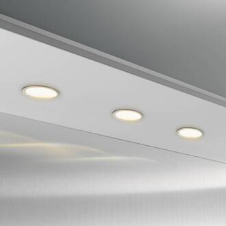 Cubic 68 warmwitte led-inbouwspot, 3 in een set Mat nikkel, gesatineerd