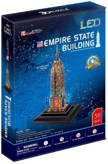 CubicFun 3D Puzzel - Empire State Building LED (38 stukjes)