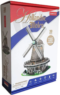 CubicFun 3D Puzzel - Molen LED (65 stukjes)