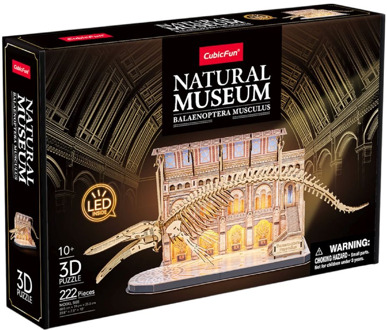 CubicFun 3D Puzzel - Natural Museum Blauwe Vinvis LED (222 Stukjes)
