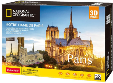 CubicFun 3D Puzzel - Notre Dame De Paris (128 stukjes)