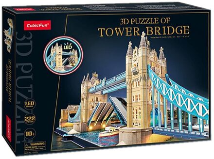 CubicFun 3D Puzzel - Tower Bridge LED (222 stukjes)