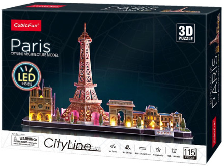 CubicFun Cubiq Fun 3D Puzzel - Paris LED (115)
