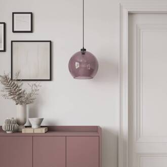 Cubus hanglamp, 1-lamp, roze zwart, roze