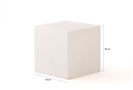 Cuby buitenlamp led solar oplaadbaar dimbaar 40x40cm - Laagste prijsgarantie! Wit