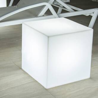 Cuby LED sfeerlamp met snoer, 40x40cm wit