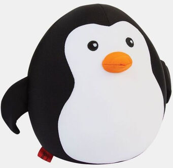 Cuddlebug Reiskussen Pinguin 2-in-1 Nekkussen 30 Cm Zwart/wit