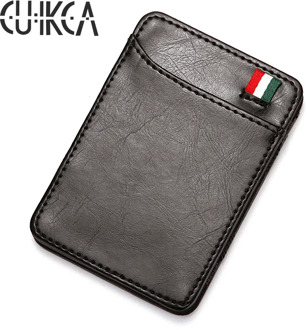 CUIKCA Magic Wallet Thread Unisex Wallet Purse Magic Money Clip Elastic Band Slim Leather Wallet Solid Money Clip Wallet