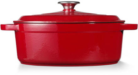 Cuisinova Braadpan Ovaal 23 x 29 cm - Gietijzer Rood