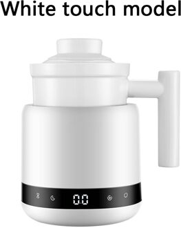 Cukyi 0.6L Huishouden Pap Stoven Soep Cup Keramische Elektrische Verwarming Braadpan Pot Mini Vogelnest Dessert Kookpan 220V Touch model