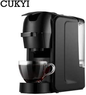 CUKYI 2 in 1 Automatic Espresso coffee machine 19 Bar suitable for Coffee capsules Espresso powder Italian American coffee maker