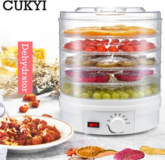 CUKYI Food Dehydrator Fruit Vegetable Herb Meat Drying Machine Snacks food Dryer with 5 trays EU/UK/US Plug 110V/220V