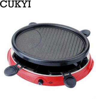 Cukyi Huishoudelijke Elektrische Grills & Elektrische Bakplaten Barbecue Rookloze Plaat Multifunctionele Koekenpan 900W Met Vier Gerechten