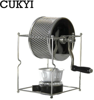 CUKYI Stainless Steel Handuse Coffee bean roaster Espresso coffee bean Roaster with a burner machine Easy operating