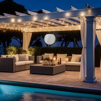 Cumulus hanglamp voor buiten, Ø 60 cm wit