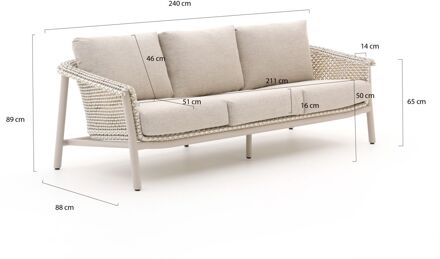 Cuore lounge tuinbank 3-zits 240cm - Laagste prijsgarantie! Taupe