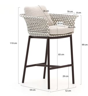 Cuore ø 120cm barset 5-delig - Laagste prijsgarantie! Taupe