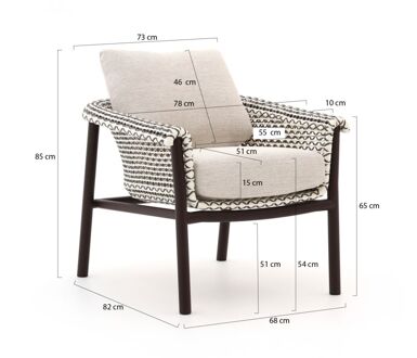 Cuore ø 120cm dining tuinset 5-delig - Laagste prijsgarantie! Taupe