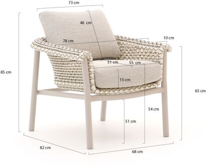 Cuore ø 120cm dining tuinset 5-delig - Laagste prijsgarantie! Taupe