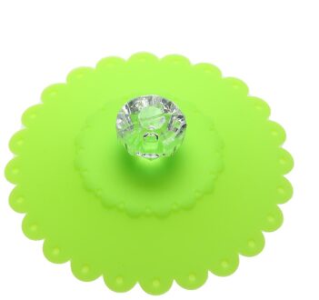 Cup Deksel Deksel Kant Siliconen Diamond Cup Deksel Thermische Isolatie Cup Cover Stofdicht Lekkage-Proof Herbruikbare Cup deksel groen