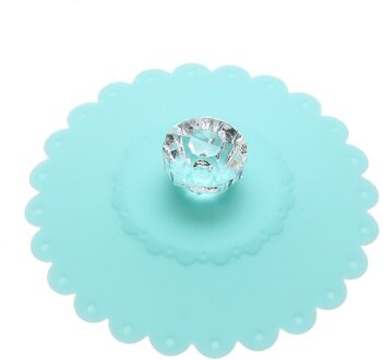 Cup Deksel Deksel Kant Siliconen Diamond Cup Deksel Thermische Isolatie Cup Cover Stofdicht Lekkage-Proof Herbruikbare Cup deksel roze blauw