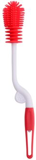 Cup Keuken Hangable Schoonmaken Tool Multi-Functionele Huishoudelijke Schrobben Zuigfles Borstel Draagbare Food-Grade Siliconen Zachte Rood