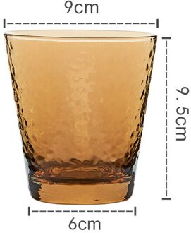 Cup Kleurrijke Handgemaakte Gehamerd Glas Cup Amber Cup Huishoudelijke Bruin Water Cup Gouden Bier Glas Whiskey Cup