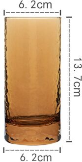 Cup Kleurrijke Handgemaakte Gehamerd Glas Cup Amber Cup Huishoudelijke Bruin Water Cup Gouden Bier Glas Whiskey Cup