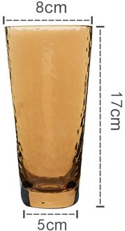 Cup Kleurrijke Handgemaakte Gehamerd Glas Cup Amber Cup Huishoudelijke Bruin Water Cup Gouden Bier Glas Whiskey Cup