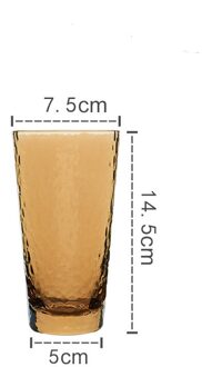 Cup Kleurrijke Handgemaakte Gehamerd Glas Cup Amber Cup Huishoudelijke Bruin Water Cup Gouden Bier Glas Whiskey Cup