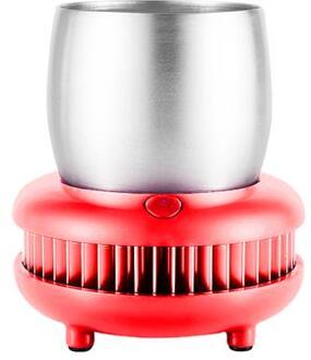 Cup Koeler Koeling Cup Aluminium 380 ml Zomer Cool DC 12 V 50 W 5A Keuken Tool Plug In Quick koeling Drank Juicer Bier rood