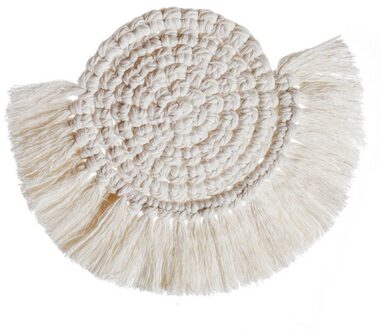 Cup Pad Antislip Isolatie Matten Pure Handgemaakte Katoenen Gevlochten Macrame Tafelkleed Tafel Mat Keuken Accessoires Multi-Gebruik pads GT046