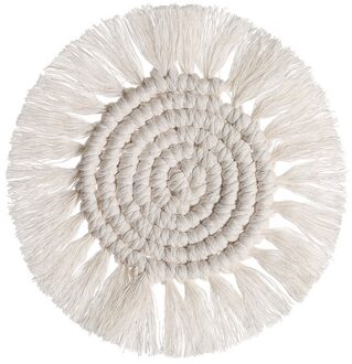 Cup Pad Antislip Isolatie Matten Pure Handgemaakte Katoenen Gevlochten Macrame Tafelkleed Tafel Mat Keuken Accessoires Multi-Gebruik pads GT049