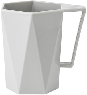 Cup Persoonlijkheid Melk Sap Citroen Mok Koffie Thee Herbruikbare Plastic Beker Multipurpose Koffie Kopjes Thee Kopjes Sap Cups Kubek grijs
