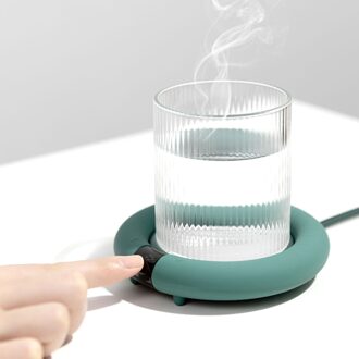 Cup Warmer Warmte Drank Mok Mat Houd Drankje Warme Kachel Verwarming Coaster Pad groen ronde