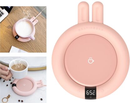 Cup Warmer Warmte Drank Mok Mat Houd Drankje Warme Kachel Verwarming Coaster Pad roze