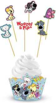 Cupcake Decoratie Set Woezel En Pip (6st) Multikleur - Print